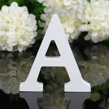 Load image into Gallery viewer, 1pc White Wooden Letters English Alphabet Word Personalized Name Design Art Craft Free Standing Heart Shape Wedding Home Decor