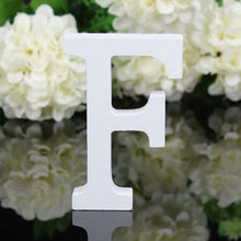 Load image into Gallery viewer, 1pc White Wooden Letters English Alphabet Word Personalized Name Design Art Craft Free Standing Heart Shape Wedding Home Decor