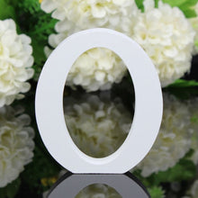 Load image into Gallery viewer, 1pc White Wooden Letters English Alphabet Word Personalized Name Design Art Craft Free Standing Heart Shape Wedding Home Decor