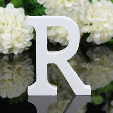 Load image into Gallery viewer, 1pc White Wooden Letters English Alphabet Word Personalized Name Design Art Craft Free Standing Heart Shape Wedding Home Decor