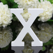 Load image into Gallery viewer, 1pc White Wooden Letters English Alphabet Word Personalized Name Design Art Craft Free Standing Heart Shape Wedding Home Decor